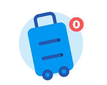 Mala de viagem vazia